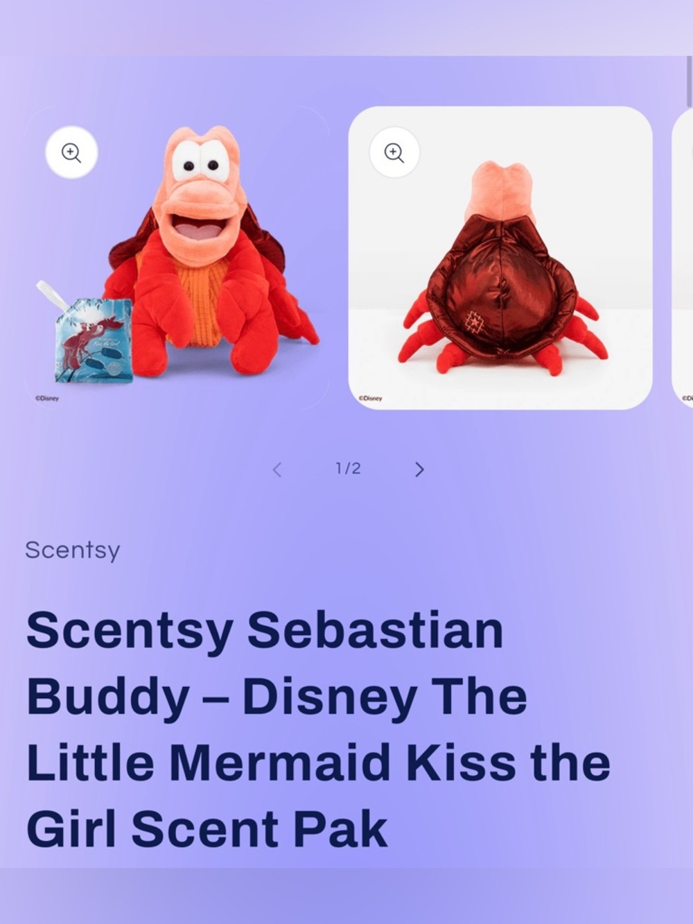 Scentsy Sebastian Plush Buddy - Red & Coral Tones